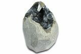 Druzy Quartz Encrusted Calcite Crystals in Basalt - India #367824-1